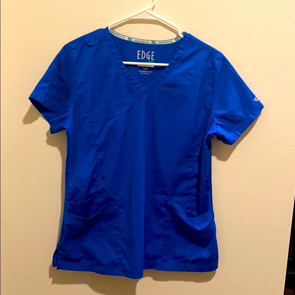 Royal Blue Scrub Top (size L)